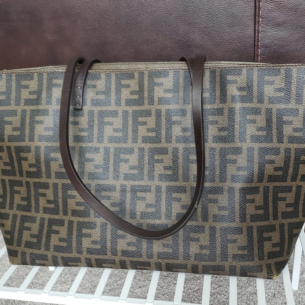 Fendi Zucca Ziptop Tote
